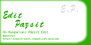 edit pazsit business card